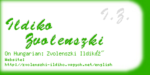 ildiko zvolenszki business card